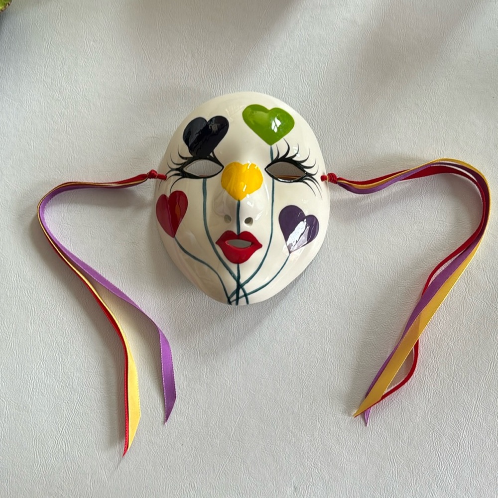 Mardi Gras Heart Decorative  Mask.